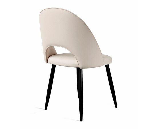 Стул DikLine 283 поворотный C103 крем, ножки черные, изображение 3 | Интернет магазин мебели и декора LifeDekor