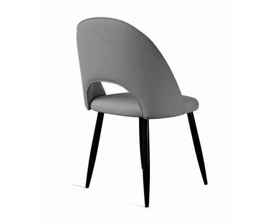 Стул DikLine 283 поворотный C56 серый, ножки черные, изображение 2 | Интернет магазин мебели и декора LifeDekor