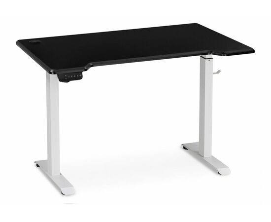 Компьютерный стол Маркос с механизмом подъема 120х75х75 черная шагрень / белый, изображение 2 | Интернет магазин мебели и декора LifeDekor