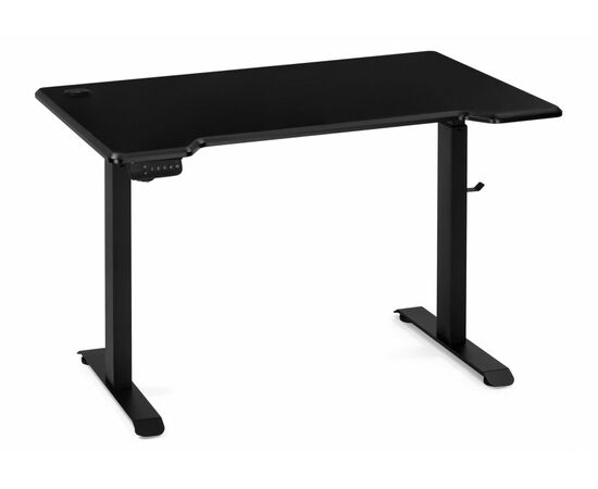 Компьютерный стол Маркос с механизмом подъема 120х75х75 черный /шагрень черная, изображение 2 | Интернет магазин мебели и декора LifeDekor