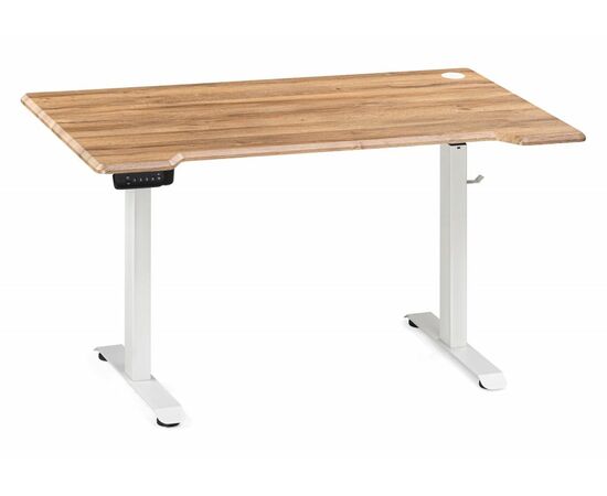 Компьютерный стол Маркос с механизмом подъема 140х80х75 белый / вотан дуб, изображение 2 | Интернет магазин мебели и декора LifeDekor