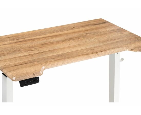 Компьютерный стол Маркос с механизмом подъема 140х80х75 белый / вотан дуб, изображение 7 | Интернет магазин мебели и декора LifeDekor