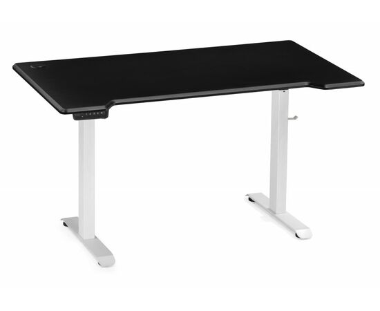 Компьютерный стол Маркос с механизмом подъема 140х80х75 черная шагрень / белый, изображение 2 | Интернет магазин мебели и декора LifeDekor