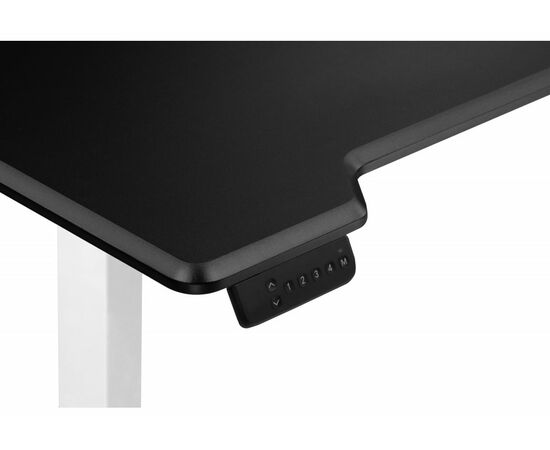 Компьютерный стол Маркос с механизмом подъема 140х80х75 черная шагрень / белый, изображение 7 | Интернет магазин мебели и декора LifeDekor