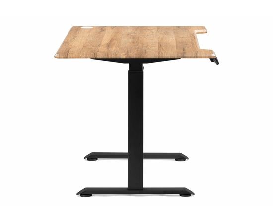 Компьютерный стол Маркос с механизмом подъема 140х80х75 дуб вотан / черный, изображение 5 | Интернет магазин мебели и декора LifeDekor