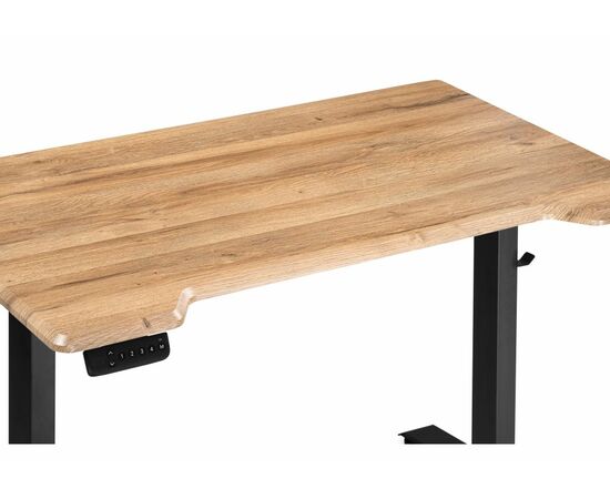 Компьютерный стол Маркос с механизмом подъема 140х80х75 дуб вотан / черный, изображение 7 | Интернет магазин мебели и декора LifeDekor