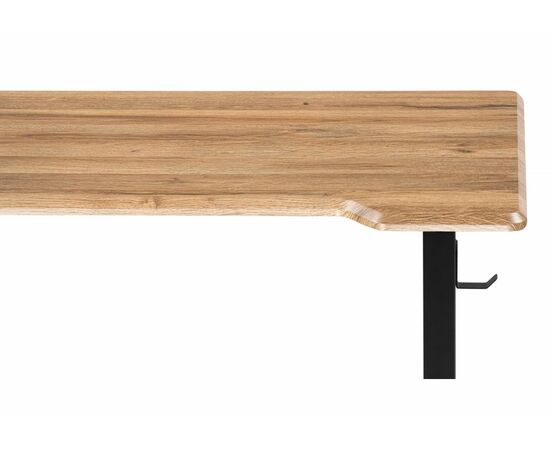 Компьютерный стол Маркос с механизмом подъема 140х80х75 дуб вотан / черный, изображение 8 | Интернет магазин мебели и декора LifeDekor