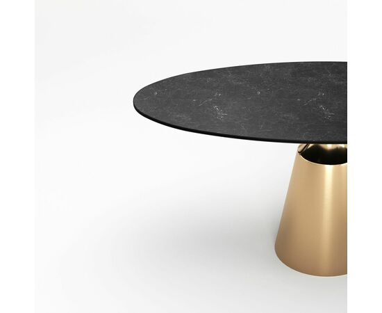 Стол овальный Lucas 160, керамика матовая, черная, изображение 3 | Интернет магазин мебели и декора LifeDekor