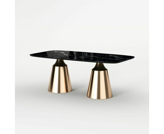 Стол овальный Lucas 200, керамика глянцевая, черная, изображение 2 | Интернет магазин мебели и декора LifeDekor