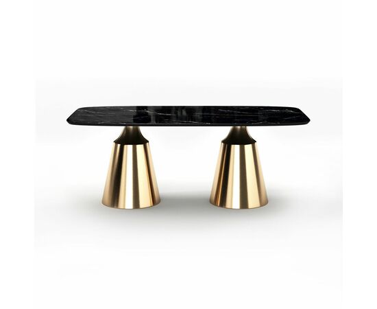 Стол овальный Lucas 200, керамика глянцевая, черная | Интернет магазин мебели и декора LifeDekor