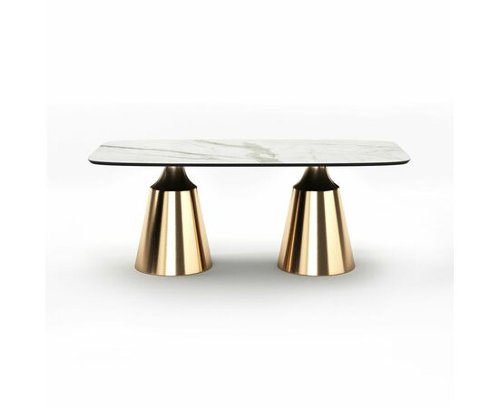 Стол овальный Lucas 200, керамика матовая, белая | Интернет магазин мебели и декора LifeDekor