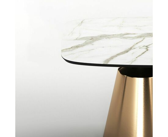 Стол овальный Lucas 200, керамика матовая, белая, изображение 3 | Интернет магазин мебели и декора LifeDekor