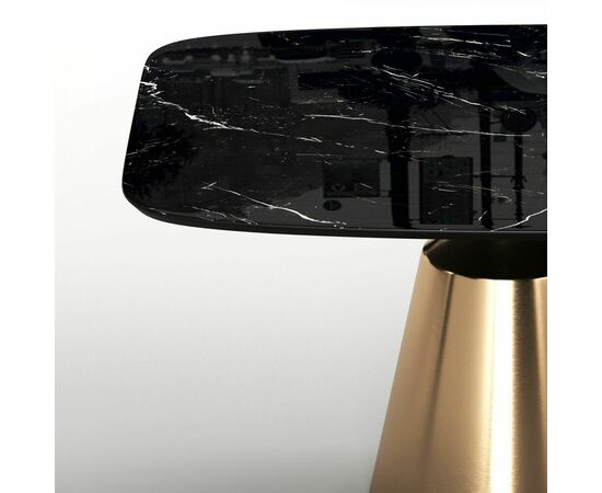 Стол овальный Lucas 230, керамика глянцевая, черная, изображение 4 | Интернет магазин мебели и декора LifeDekor