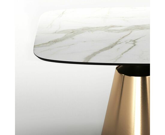 Стол овальный Lucas 230, керамика матовая, белая, изображение 3 | Интернет магазин мебели и декора LifeDekor