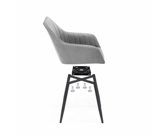 Стул на металлокаркасе Слэм темно-серое / черное, изображение 4 | Интернет магазин мебели и декора LifeDekor