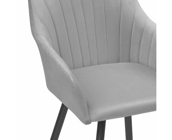 Стул на металлокаркасе Слэм темно-серое / черное, изображение 3 | Интернет магазин мебели и декора LifeDekor