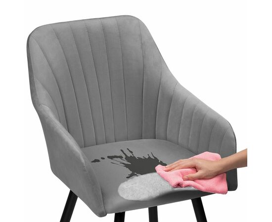 Стул на металлокаркасе Слэм темно-серое / черное, изображение 5 | Интернет магазин мебели и декора LifeDekor