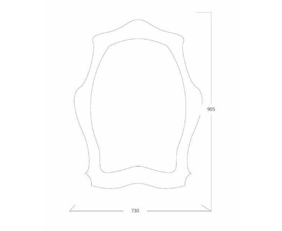 Зеркало Элегия (дуб шампань) Вис, изображение 2 | Интернет магазин мебели и декора LifeDekor