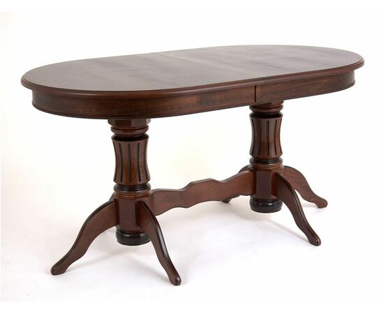 Стол овальный "Милорд-150" (90х150х200 / темный орех/патина темная) | Интернет магазин мебели и декора LifeDekor