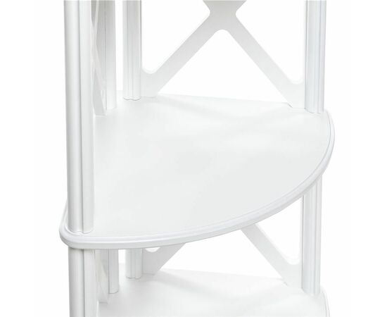 Этажерка-стеллаж угловая "Джульетта"-4 (молочный дуб) Вис, изображение 2 | Интернет магазин мебели и декора LifeDekor