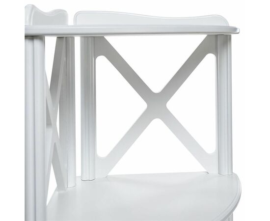 Этажерка-стеллаж угловая "Джульетта"-3 (молочный дуб) Вис, изображение 3 | Интернет магазин мебели и декора LifeDekor