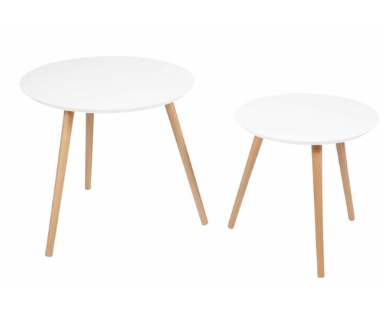 Стол журнальный "Омега 2" (Белый / Натуральный / без шпона), изображение 5 | Интернет магазин мебели и декора LifeDekor