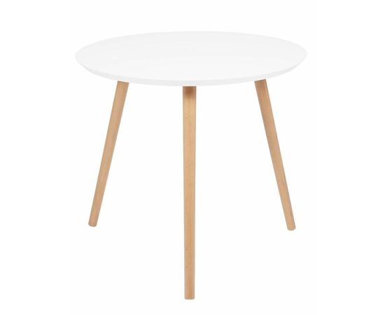 Стол журнальный "Омега 2" (Белый / Натуральный / без шпона) | Интернет магазин мебели и декора LifeDekor