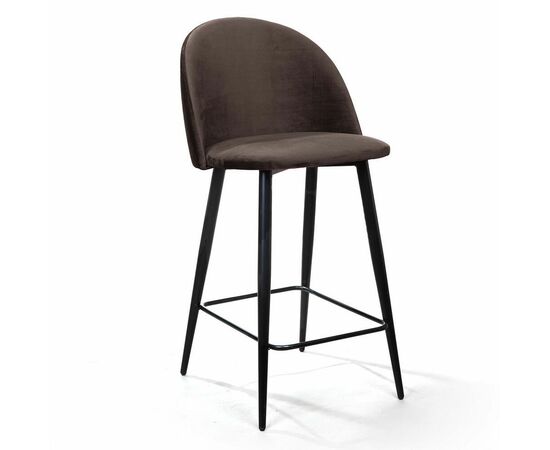Стул полубарный Thomas, бархат антрацит 14 | Интернет магазин мебели и декора LifeDekor