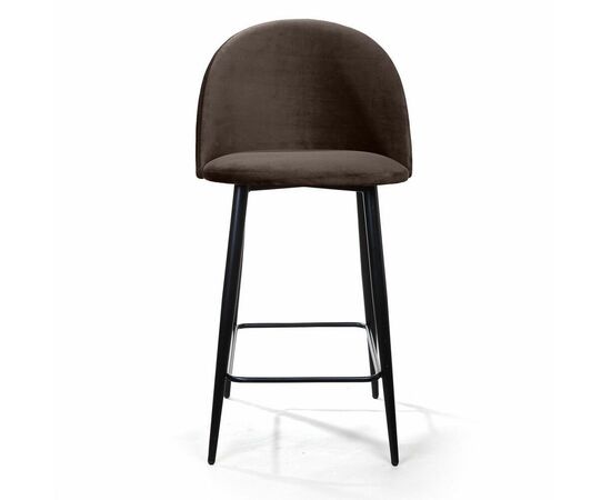 Стул полубарный Thomas, бархат антрацит 14, изображение 2 | Интернет магазин мебели и декора LifeDekor