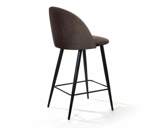 Стул полубарный Thomas, бархат антрацит 14, изображение 6 | Интернет магазин мебели и декора LifeDekor