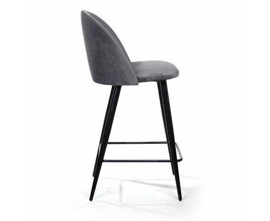 Стул полубарный Thomas, бархат серый 27, изображение 3 | Интернет магазин мебели и декора LifeDekor