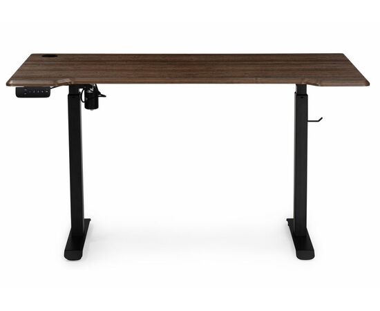 Компьютерный стол Маркос с механизмом подъема 140х80х75 черный / кантри орех, изображение 3 | Интернет магазин мебели и декора LifeDekor