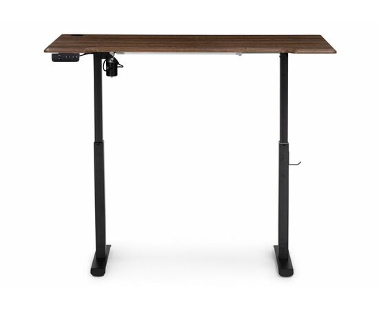 Компьютерный стол Маркос с механизмом подъема 140х80х75 черный / кантри орех, изображение 4 | Интернет магазин мебели и декора LifeDekor