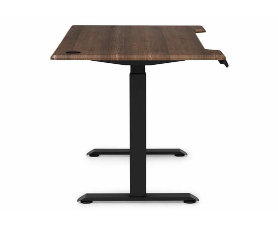 Компьютерный стол Маркос с механизмом подъема 140х80х75 черный / кантри орех, изображение 5 | Интернет магазин мебели и декора LifeDekor