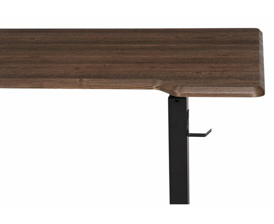 Компьютерный стол Маркос с механизмом подъема 140х80х75 черный / кантри орех, изображение 8 | Интернет магазин мебели и декора LifeDekor