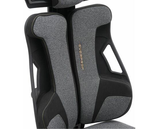 Стул для геймера Everprof Serval S Ткань Черно-серый, изображение 7 | Интернет магазин мебели и декора LifeDekor