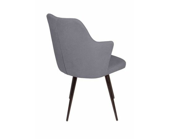 Стул поворотный на 360 градусов Hunt ромб, бархат серый 27 / чёрный конус, изображение 4 | Интернет магазин мебели и декора LifeDekor