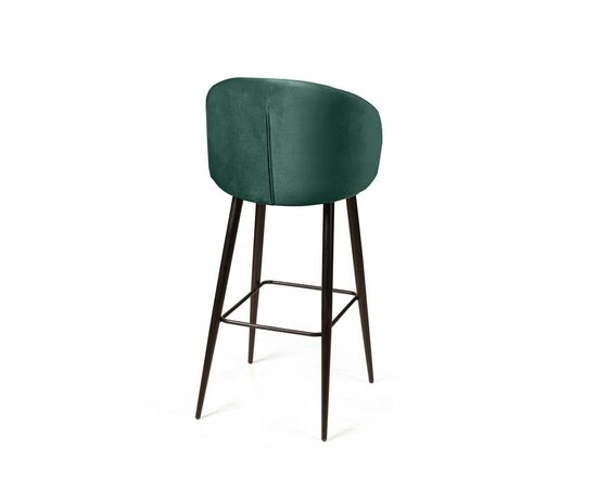 Стул барный Mont Blanc, бархат изумрудный 87 / черный конус, изображение 7 | Интернет магазин мебели и декора LifeDekor