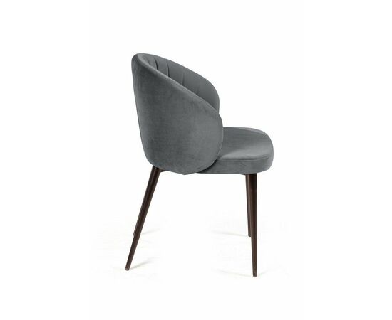 Стул Mont Blanc, бархат светло-серый 26 / черный конус, изображение 9 | Интернет магазин мебели и декора LifeDekor