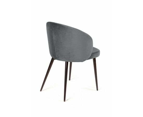 Стул Mont Blanc, бархат светло-серый 26 / черный конус, изображение 7 | Интернет магазин мебели и декора LifeDekor