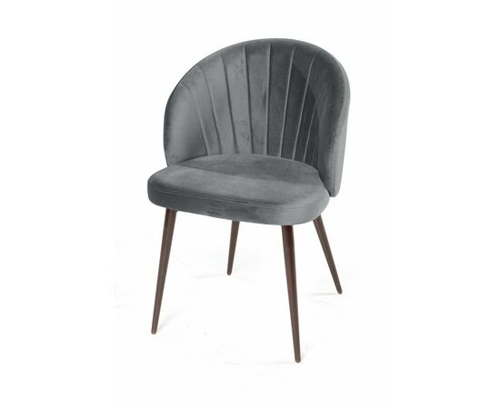 Стул Mont Blanc, бархат светло-серый 26 / черный конус, изображение 3 | Интернет магазин мебели и декора LifeDekor