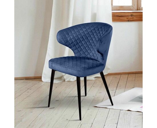 Стул Richard ромб, бархат синий 29, изображение 9 | Интернет магазин мебели и декора LifeDekor