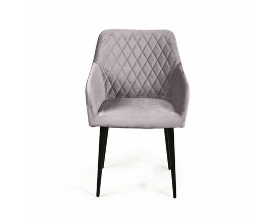 Стул с подлокотниками Robert, бархат светло-серый 26, изображение 2 | Интернет магазин мебели и декора LifeDekor