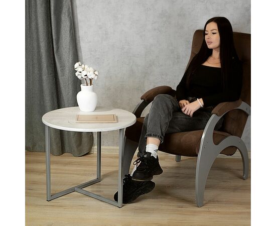 Стол журнальный BeautyStyle 27 дуб дымчатый/металлик, изображение 13 | Интернет магазин мебели и декора LifeDekor