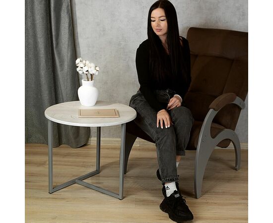 Стол журнальный BeautyStyle 27 дуб дымчатый/металлик, изображение 15 | Интернет магазин мебели и декора LifeDekor