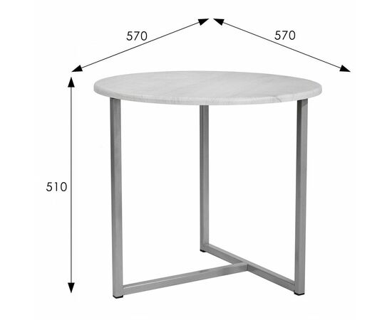 Стол журнальный BeautyStyle 27 дуб дымчатый/металлик, изображение 11 | Интернет магазин мебели и декора LifeDekor