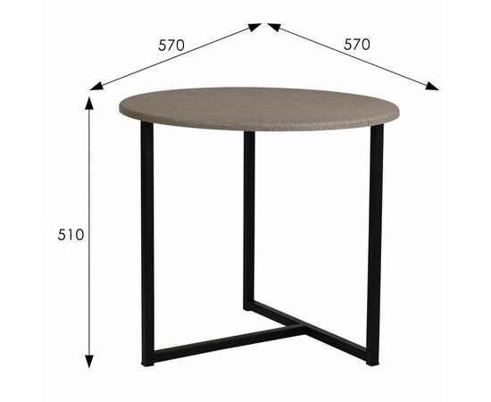 Стол журнальный BeautyStyle 27 текстиль темный/черный, изображение 7 | Интернет магазин мебели и декора LifeDekor