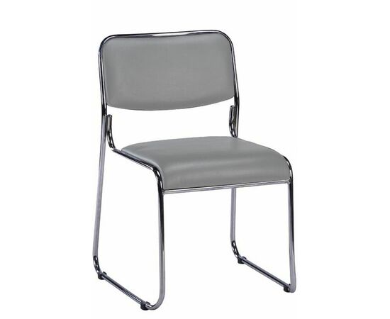 Кресло для посетителей Everprof Fix Chrome Экокожа Серый | Интернет магазин мебели и декора LifeDekor