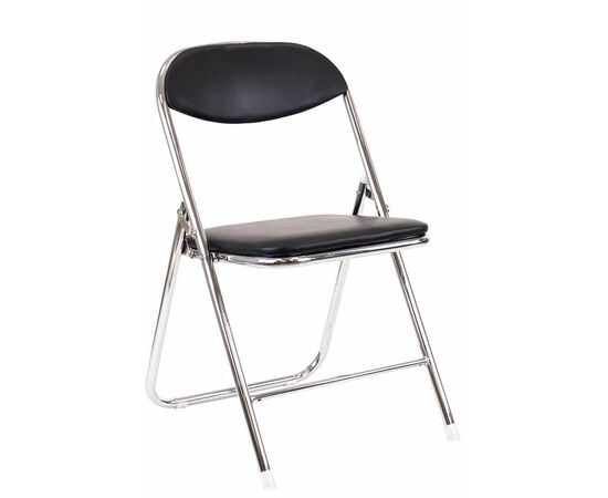 Кресло для посетителей Everprof Joker Chrome Экокожа Черный | Интернет магазин мебели и декора LifeDekor