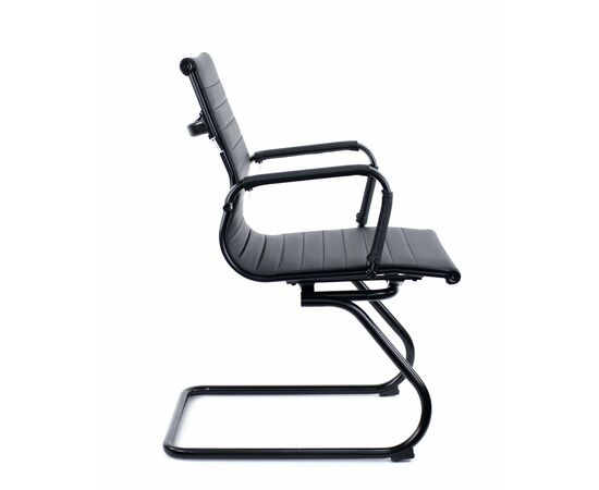 Кресло для посетителей Everprof Leo Black CF Экокожа Черный, изображение 2 | Интернет магазин мебели и декора LifeDekor